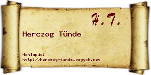 Herczog Tünde névjegykártya